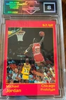 Michael Jordan 1991 Star Prototype Red Border Promo Card (Dunk on Magic)-NM ECC8