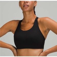 Lululemon Energy Bra High Support B-DDD Cups Size 34D Black Pilates Yoga Gym