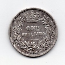 1841 Shilling, Victoria Young head