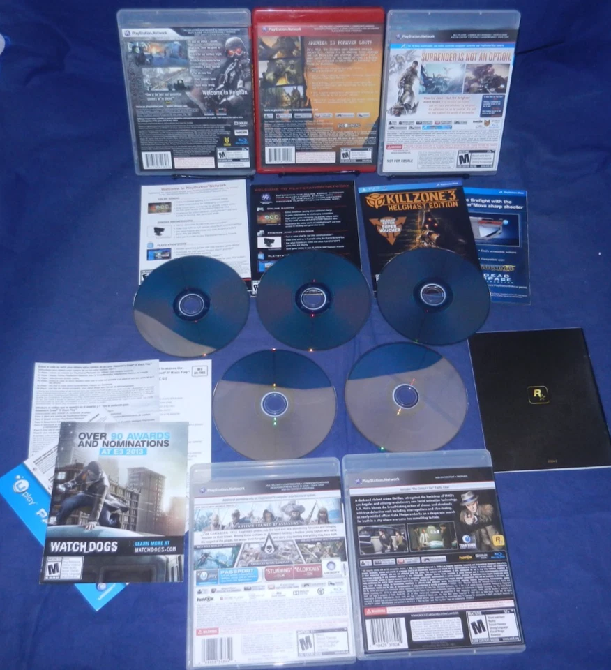 PS3; Killzone 2 & 3, Resistance 2, Assassin's Creed Black Flag, L.A. Noire,VG-LN - Image 2 of 4