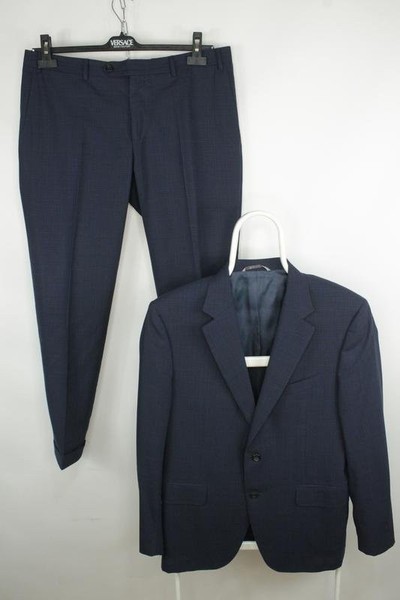 Men Canali Suit Navy Wool 38 / M / 46