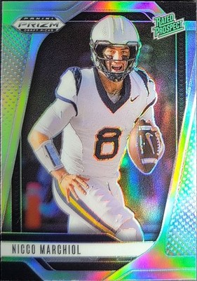 Nicco Marchiol 2025 Prizm Draft Picks #170 Silver West Virginia Mountaineers