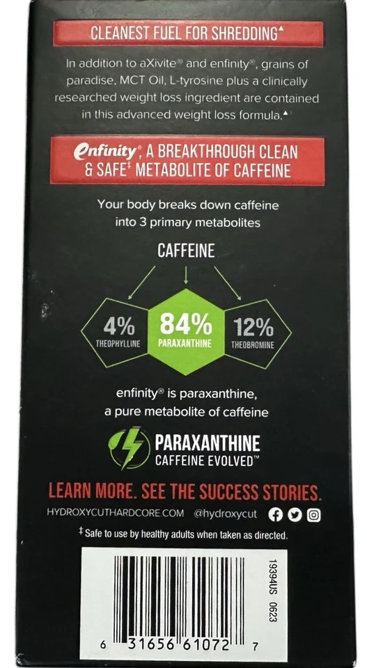 Термогенная жидкая тепловая добавка для похудения Hydroxycut Hardcore 60 карат Exp2027 - Изображение 3 из 4