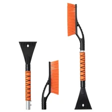 Gardenised Aluminum Snow Brush & Ice Scraper with Non-Slip Foam Grip