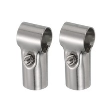 2 Pcs Stainless Steel T Pipe Clamp Connector Chain Link Fence Clamp Fit OD 25mm