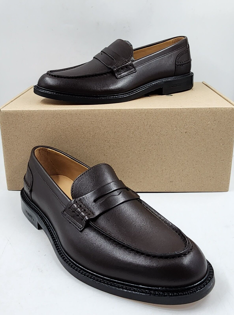 VINNY's Townee Penny Loafers Men's 40/7US Brown Crust Round VINNY's Townee Penny Loafers Men's 40/7US Brown Crust Round