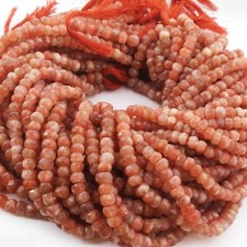 1 Strand Sunstone Faceted Rondelles-Gemstone Beads 4mm-7mm 12.5 Inch