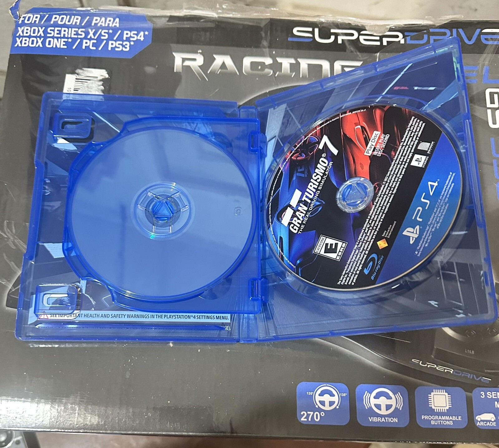 SuperDrive GS550 Steering Wheel Pedals / PS4 Gran Turismo 7 Game Combo