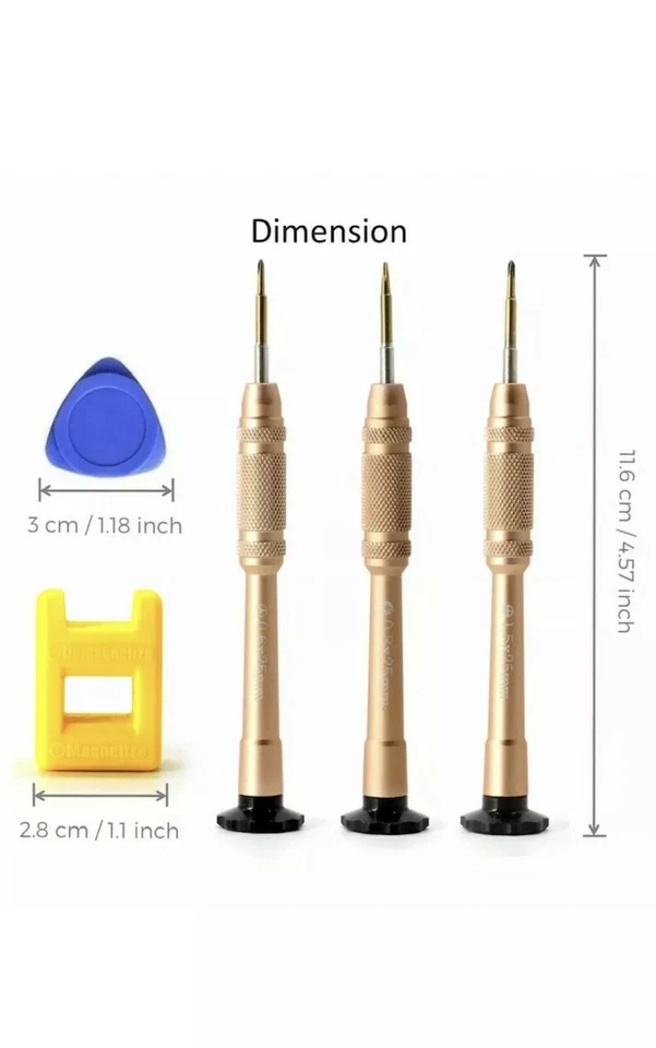 6PCS iPhone Repair Tools Kit Screwdriver Set Opening Tool 11Pro 7 8 XS Tri Point - Image 2 of 4
