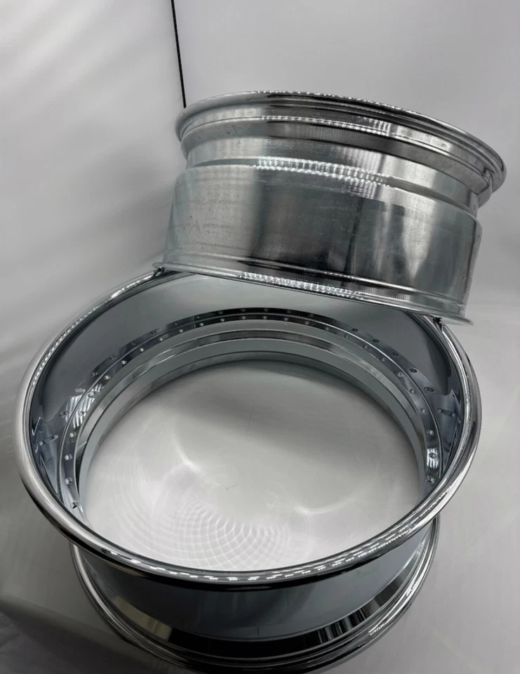 ¡BARRIL CROMADO 26X9 CON LABIO DE 3,5 PULGADAS 40 AGUJEROS!! Foto 2 de 4