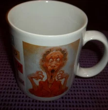 Fun Vintage Ceramic Leanin Tree Coffee Caffeinated 1994 MUG CUP