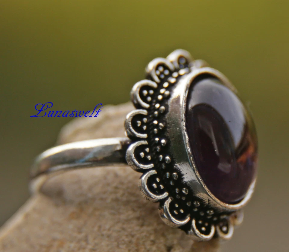 Ring mit Amethyst Grösse einstellbar  - Bild 3 von 3