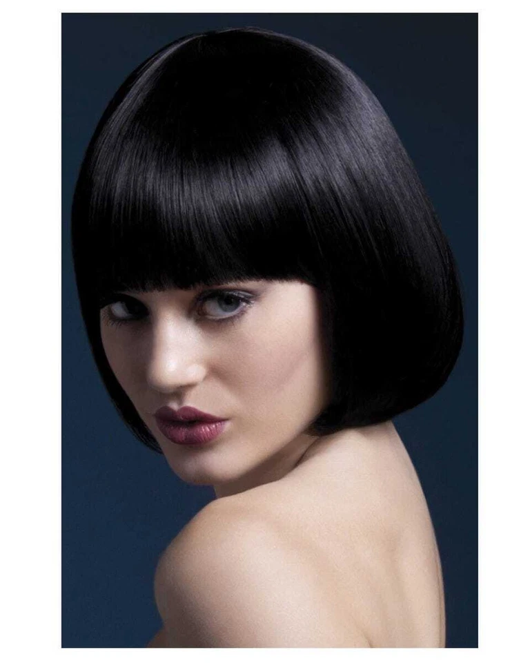 W972 Fever Mia Bob Disfraz Resistente al Calor Peluca Corta con Flecos Aleta Estrella del Pop Foto 2 de 3