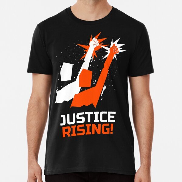 Rising Justice Premium Political Opinion Made in USA T-Shirt S-5XL