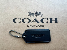 COACH Logo New York Hang Tag Charm Purse with Chain in Smooth Leather 2'' x 1"