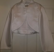David's bridal White Satin Jacket 