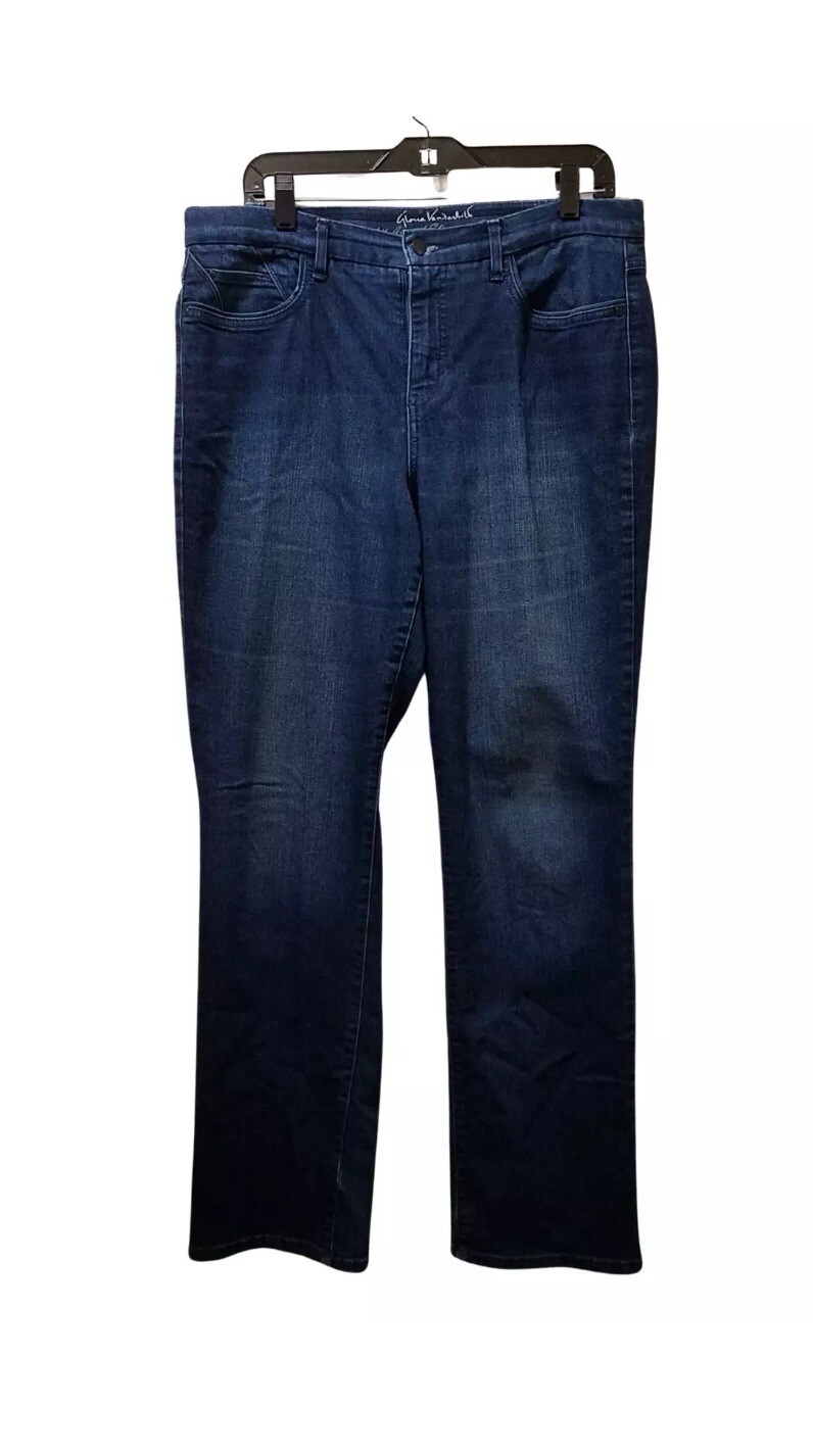 Women&rsquo;s 12 Blue Jordyn Curvy Barely Boot Stretch Denim