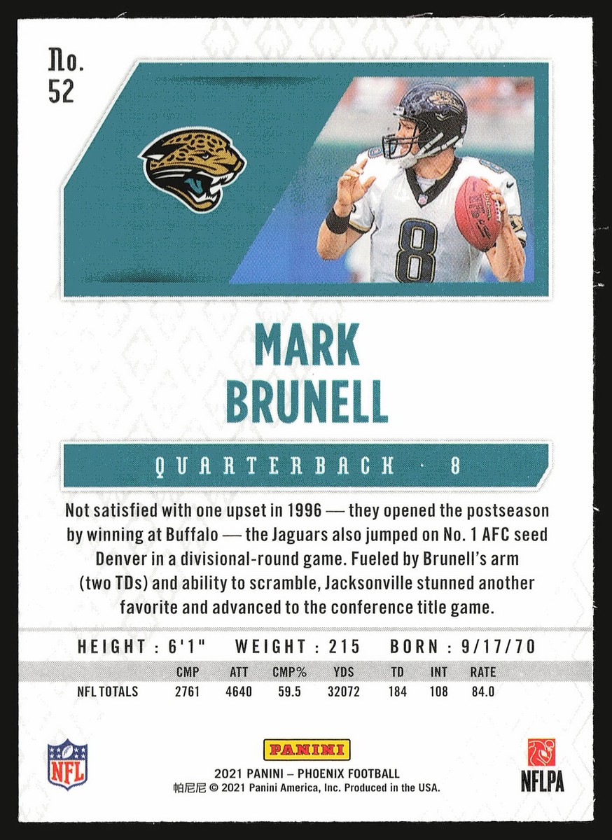 【マジンブー】 Bushnell 2021 Panini Phoenix #52 Mark Brunell Fire Burst | eBay