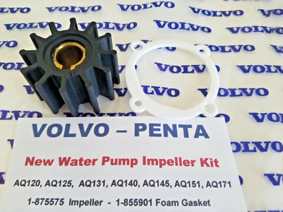 Volvo Penta Water Pump Impeller Kit - AQ120,AQ125, AQ131,AQ140,AQ145,AQ151,AQ171
