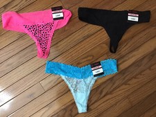NWT NOBO No Boundaries Thong Panties Size Large LOT OF 3 Thongs T17-6