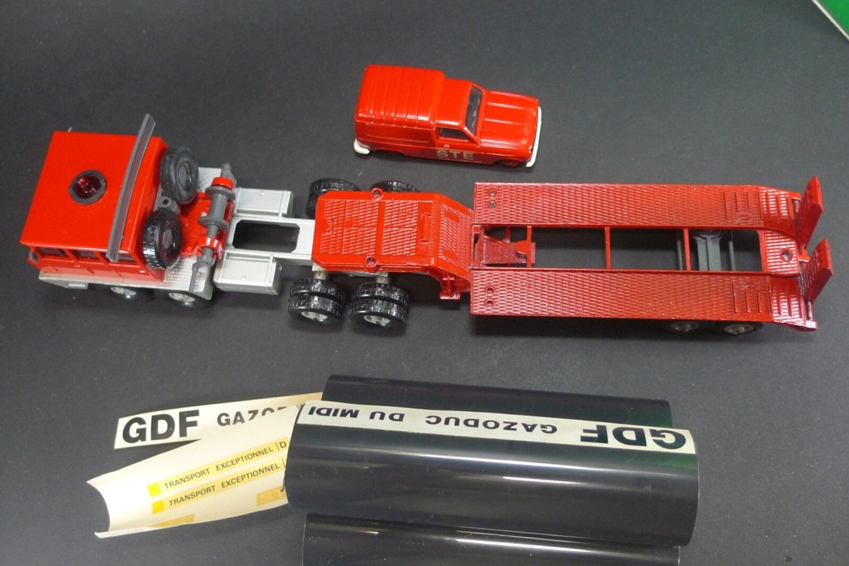 Miniature Solido Berliet T12 - Transport Exceptionnel GDF, Réf 305B, Avec Boîte, France