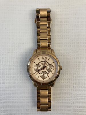Relic ZR15698 Women s Stainless Steel Rose Dial Rose Band Watch Needs Battery