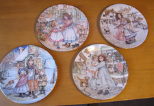 4x Royal Worcester Plate, NSPCC Christmas Plates set 1987 1988 1990 1992 Xmas
