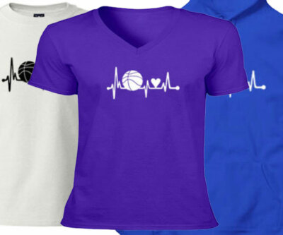 Basketball Sports Heartbeat Lifeline Gift Mens Unisex Unisex Tee T-Shirt Hoodie