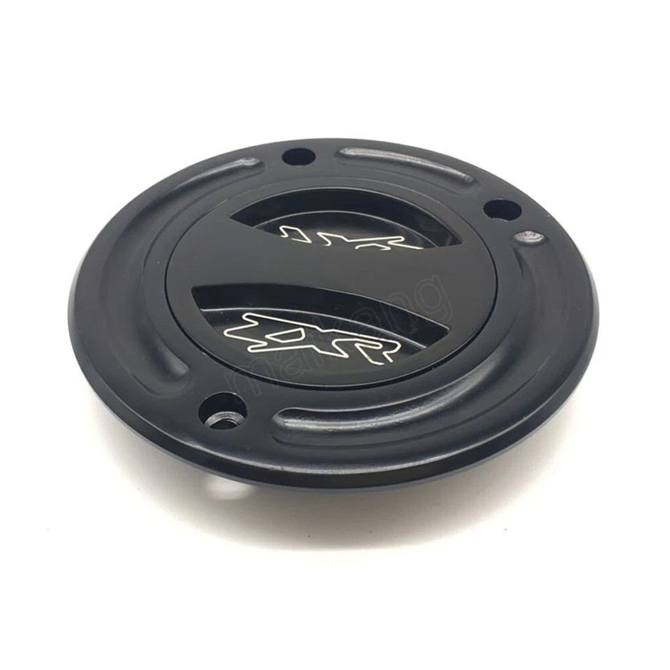 Fit Kawasaki Ninja ZX6R 2000-2008 ZX6RR 2003-2006 Black Keyless Fuel Tank Caps - Image 2 of 4