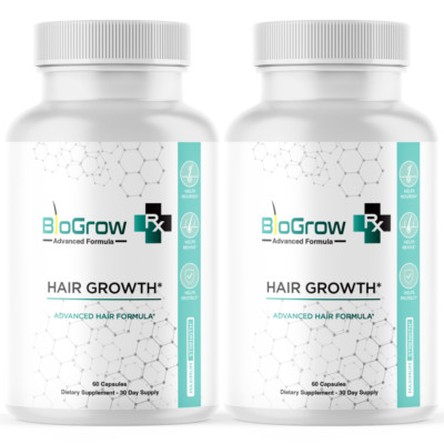 BioGrow Advanced Formula Hair Growth Advanced Formula 60 Capsules - 2 Bottles