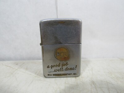 Vintage 1950s Zippo Lighter RCA Service Co A Good Job Well Vintage 1950s Zippo Lighter RCA Service Co A Good Job Well