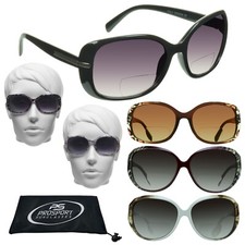 Womens Bifocal Sunglasses Fashion Sun Readers Oversize Jackie O Zebra Cheetah