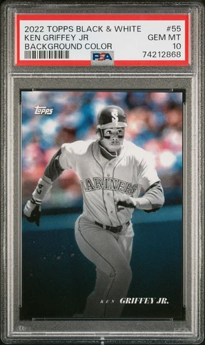 Ken Griffey Jr. - 2022 Topps Black & White Background Color  PSA 10  #8/49