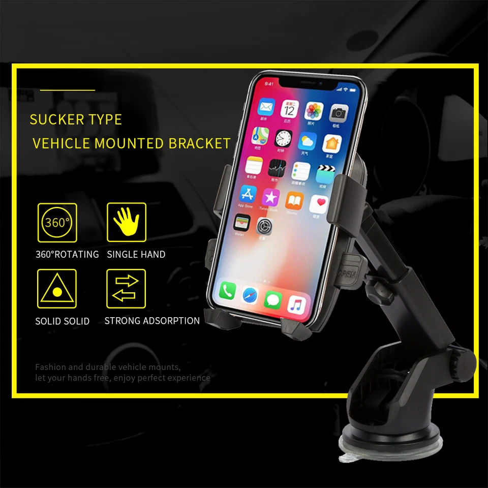 Soporte de montaje 360° para parabrisas de coche para teléfono celular iPhone Samsung universal Foto 3 de 4