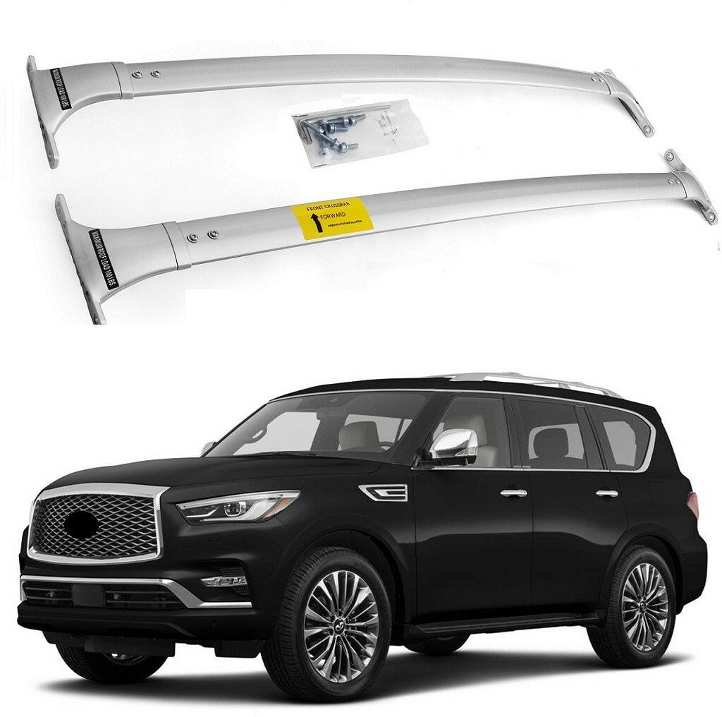 2P for Infiniti QX56 QX80 20112023 Roof Rack Rail Cross bar luggage carrier eBay