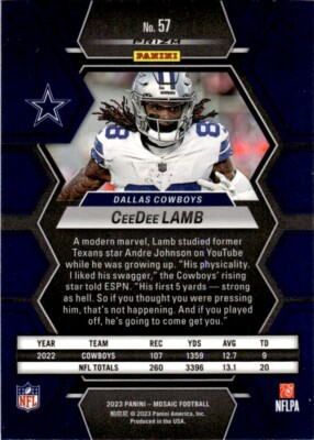 2023 Panini Mosaic Reactive Blue CeeDee Lamb Dallas Cowboys