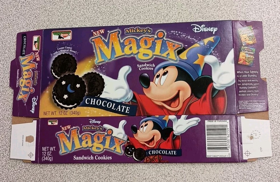 2003 VINTAGE KEEBLER MICKEY'S MAGIC SANDWICH COOKIES EMPTY FLAT