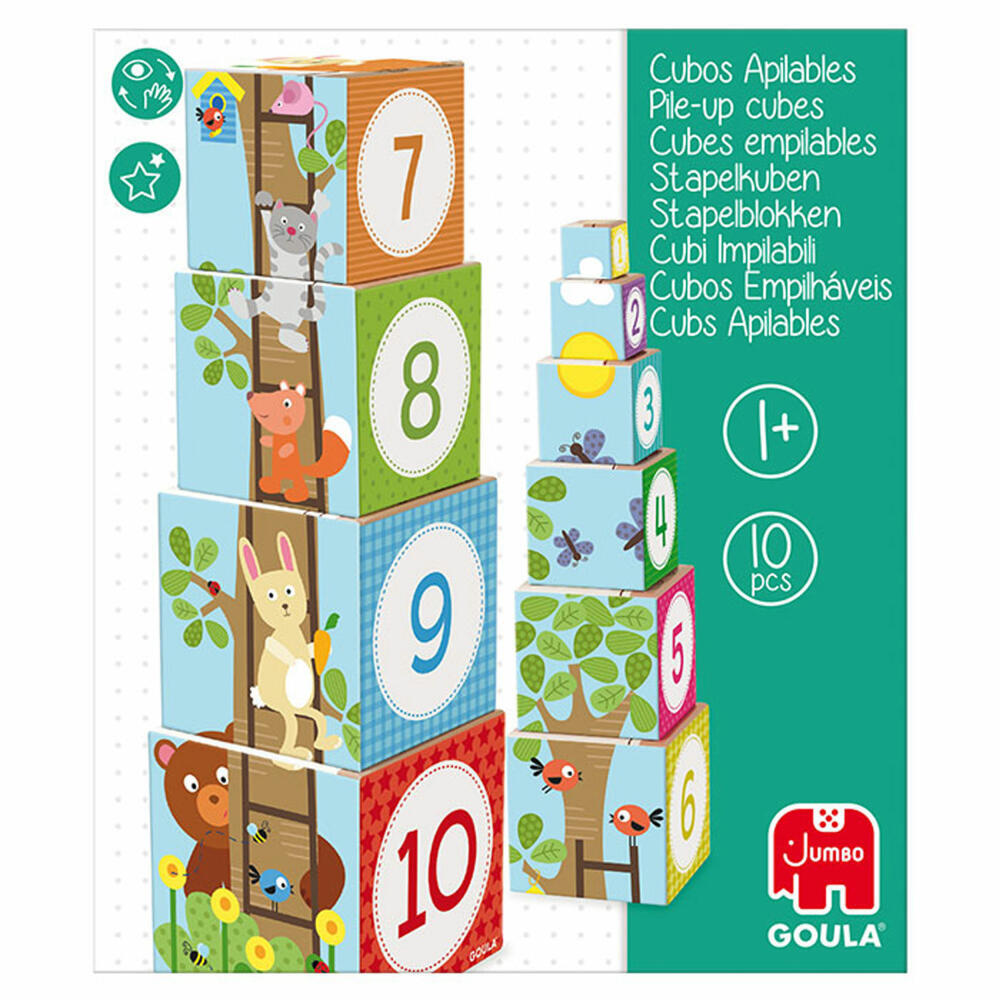 Thumbnail - Jumbo Spiele Goula Stapelturm Wald Stapelspiel Stapelspielzeug Kinder