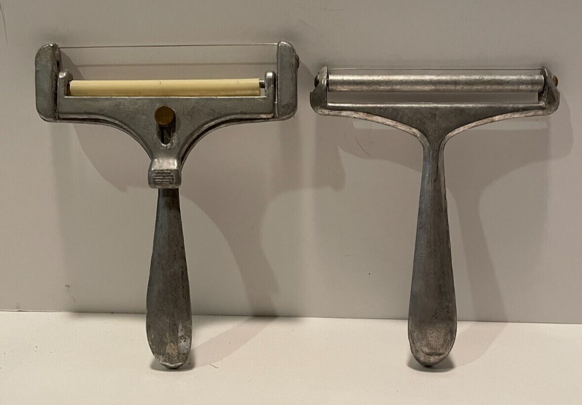 Vintage Cheese Slicers Adjustable Aluminum & Roller Wire Slicer Lot of ...
