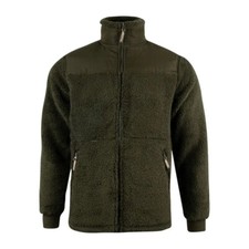 Jack Pyke Sherpa Fleece Jacket Gen 2 Dark Olive Men's Full Zip Fluffy Dark Green