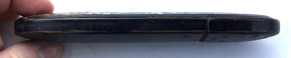 ANCIEN ÉTUI A LUNETTES LAQUÉ NOIR & NACRÉ NAPOLEON 3 OLD GLASSES BOX PEARL - Photo 4/4