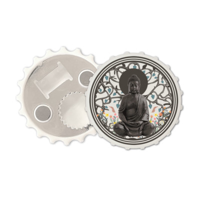 Buddha Magnet Kronkorkenöffner Kühlschrankmagnet Buddhistischer Lebensbaum