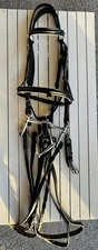 SCHOOLING FULL Size SOMERSET DOUBLE BRIDLE W/Bits Curb Chain & Reins