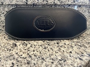 Altus Leather Weightlifting Belt Black Double Pin Buckle Adult