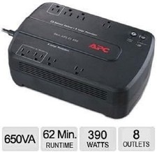 APC 650VA BE650MC Power Saving UPS Battery Backup 62min Runtime w/ 8 Outlets NEW