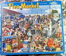 2010 White Mountain Lori Schory FLEA MARKET 1000 Piece Puzzle COMPLETE HTF