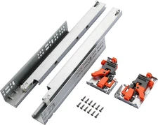 6 Pair of 22 Inch Undermount Soft Close Drawer Slides 100LB Load Capacity Full E