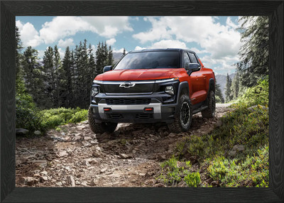 Chevrolet Silverado ZR2 Off-Road gerahmtes Wandbild Poster Leinwanddruck Bild