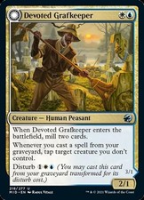 Devoted Grafkeeper / Departed Soulkeeper - MID MTG - Light Play