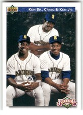 1992 Upper Deck #85 Ken Sr Craig Ken Griffey J Factory Set Gold Hologram